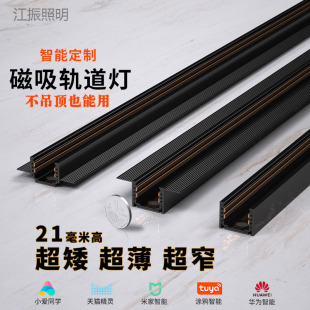 Ultra-low Smart magnetic track lamp embedded surface-mounted ultra-thin extremely narrow non-main lamp living room 20mm line lamp