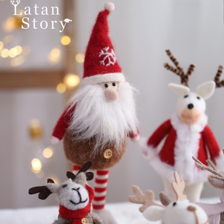 Decoraciones navideñas escenas navideñas árboles adornos vestir Santa rojo pequeño colgante Amazon al por mayor