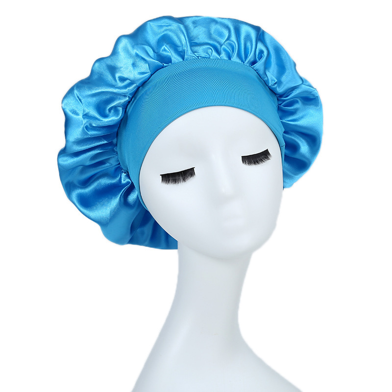 Amazon transfronterizo amplio borde alto elástico sombrero de dormir sombrero de quimioterapia sombrero para el cabello sombrero para el cabello seco