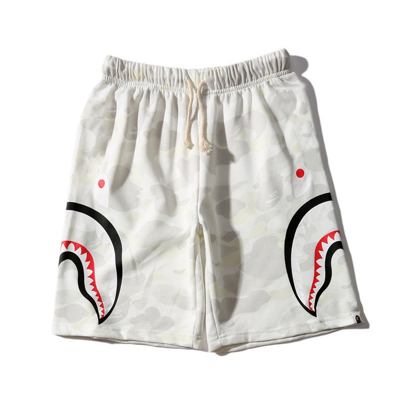 Bape Shark Head Series 3D Digital Printing Men's and Women's Casual Sports Shorts Hawaiian Beach Pants Trendy New Style