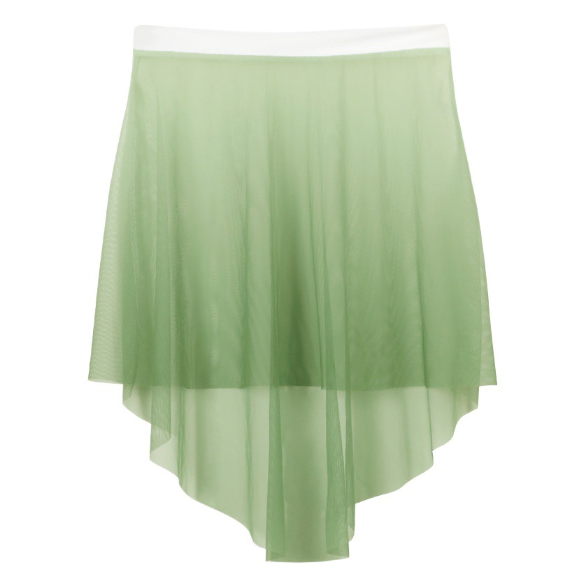 Nueva Falda de baile para adultos falda irregular de gradiente femenino falda de cintura elástica práctica de ballet falda de malla