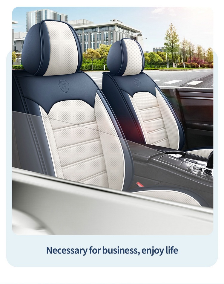 New Foreign Trade Full Leather Car Seat Cushion, Car Seat Cover, Four-Season Full Surround Car Seat Cushion, Temu Amazon Factory