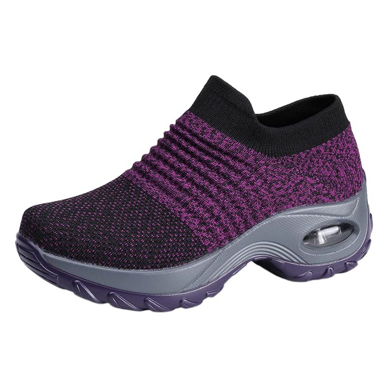 Трансграничные взрывы, женская обувь больших размеров, летающие тканые кроссовки на воздушной подушке, флип-обувь, модная обувь-качалка, повседневная обувь, носки, обувь