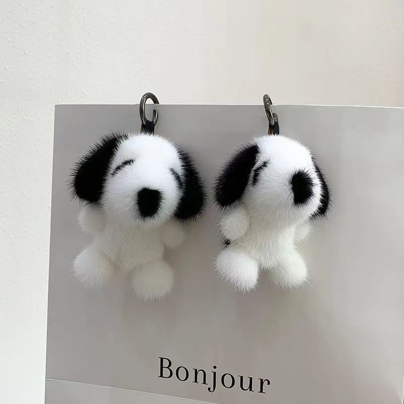 Imitación de visón de peluche es colgante bolsos colgantes llavero pequeño regalo en línea famoso lindo perro de peluche divertido lindo