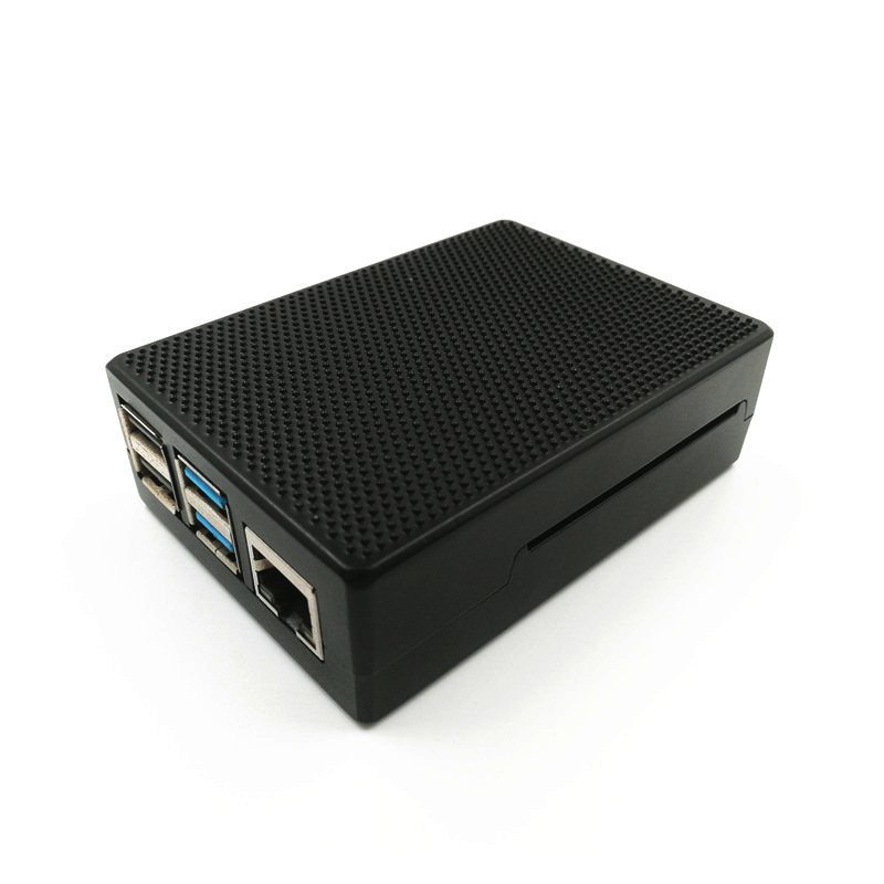 树莓派4B铝制金属外壳盒子自带导热柱散热垫壳体被动散热防滑设计