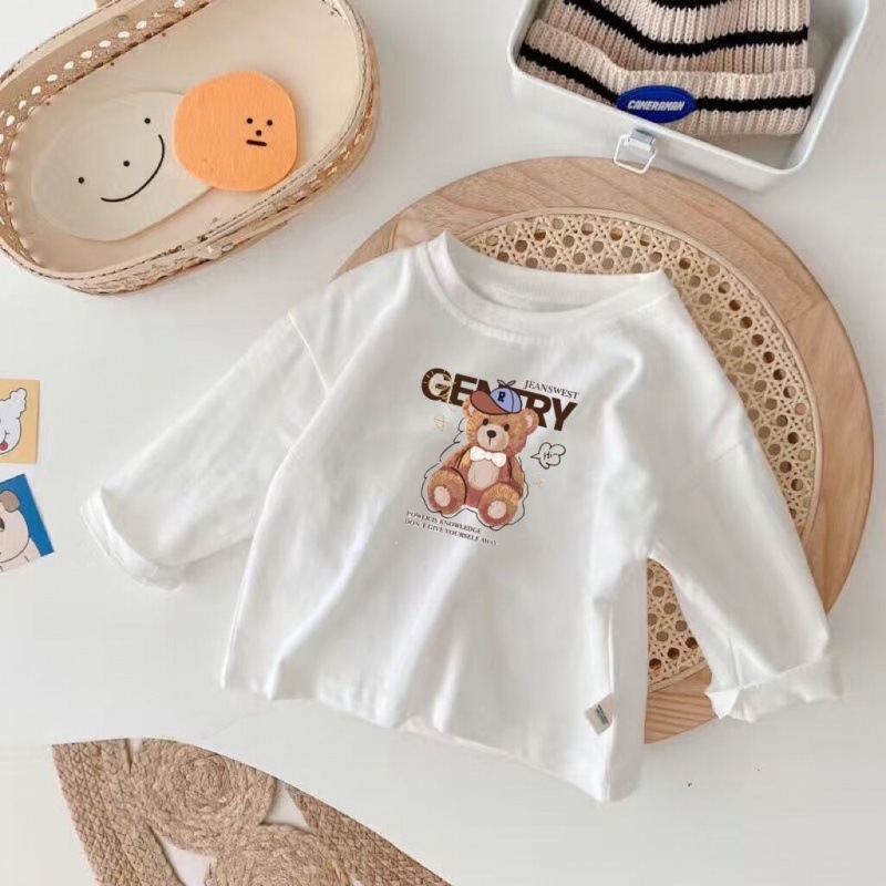 Белый лонгслив с бантиком