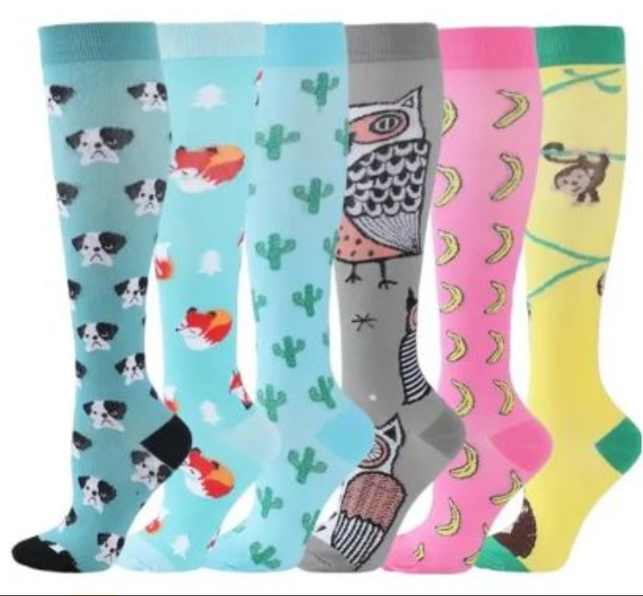 Calcetines elásticos, calcetines de compresión, calcetines para pantorrillas, calcetines deportivos, calcetines de compresión deportivos para correr para hombres y mujeres