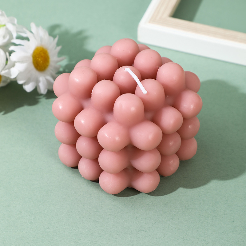 Vintage rosa gris largo estilo de vela casera boda vela vela cena candelabro decoración del hogar adornos