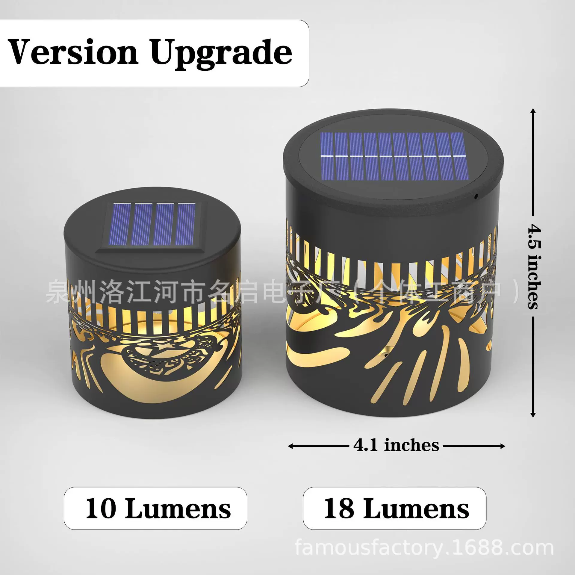 洗墙灯跨境太阳能庭院灯笼投影灯花园草坪氛围灯LED solar light