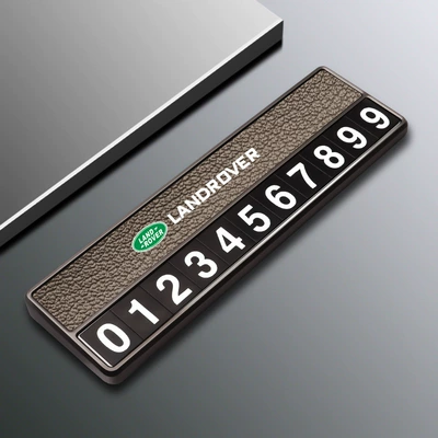 Sport Velar Evoque Defender Temporary | Nömrəli dayanma kartı - land-rover-d-model-parking-plate-brown-comes-with-5-sets-of-number-plates