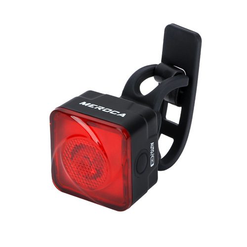 MEROCA Bicycle Rear Brake Charging Smart Sensor Warning Light Mountain Road Cycling Equipment Night Riding Light