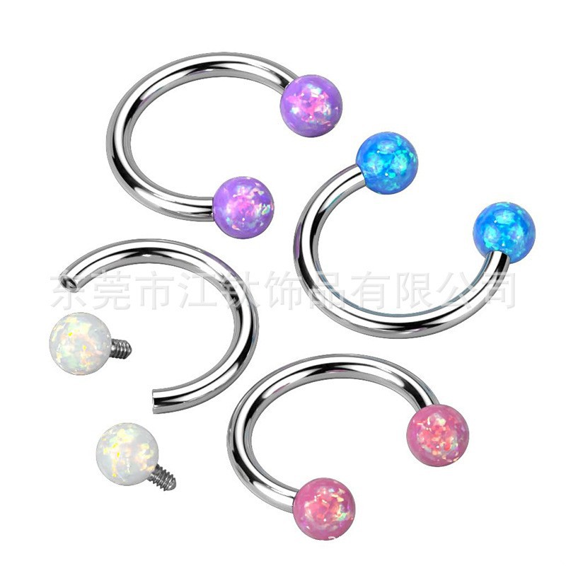 Pointed titanium steel lip stud product view