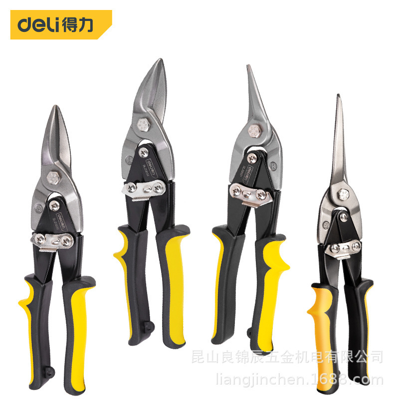 得力工具 长直口/左口/右口10寸航空剪铁皮剪工业剪DL20030 1 2 3