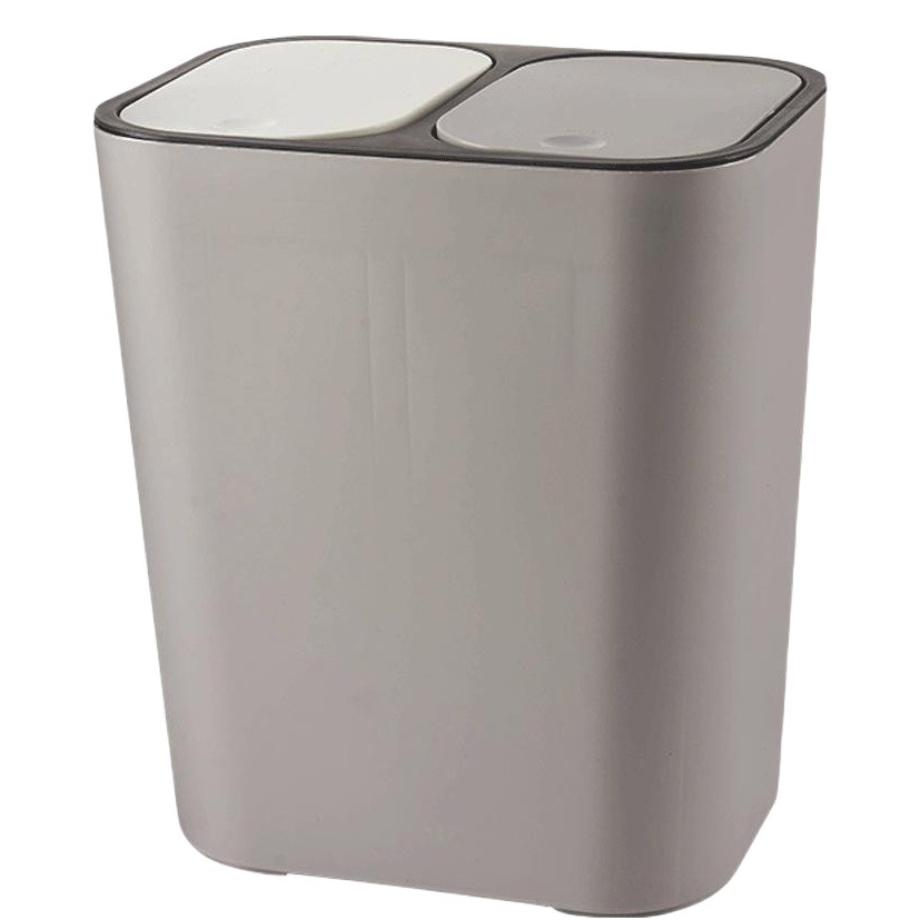 Clasificación del Hogar Japonés bote de basura pequeño doble barril doble tapa presionando bote de basura separación húmeda y seca sala de estar cocina con tapa