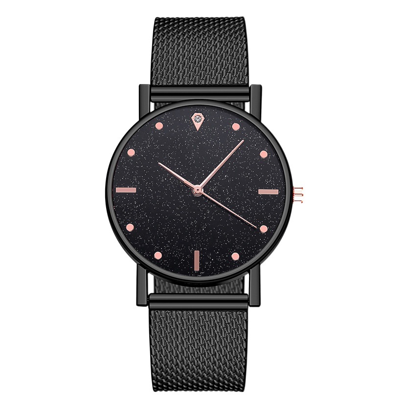 Starry Sky Reloj de mujer correa de malla de silicona reloj de mujer de cuarzo estrellado reloj de moda de mujer reloj de fábrica al por mayor