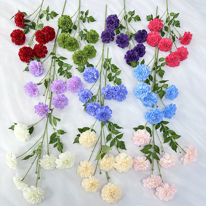 Cross-border living room decoration living room ornaments simulation flowers 6 small hibiscus flower design wedding layout handmade silk flowers