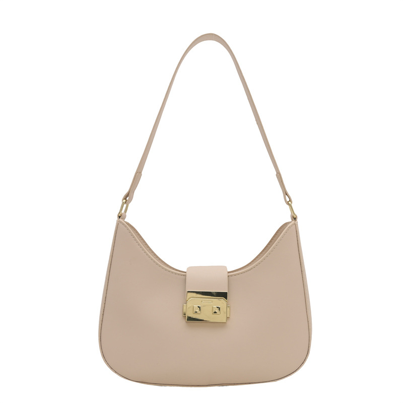 Tendencia de invierno 2024 nueva moda simple bolso de brazo de color sólido bolso de mujer texturas casuales bolso de hombro