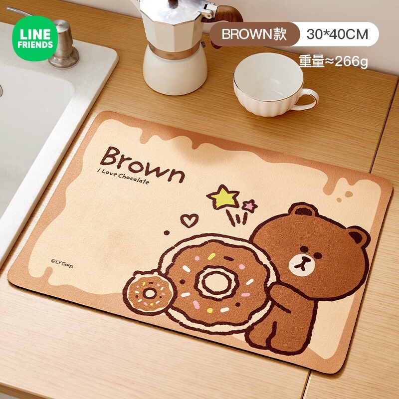 LINE FRIENDSテーブルマット家庭用高級感断熱マットパーマ防止テーブルマット|undefined