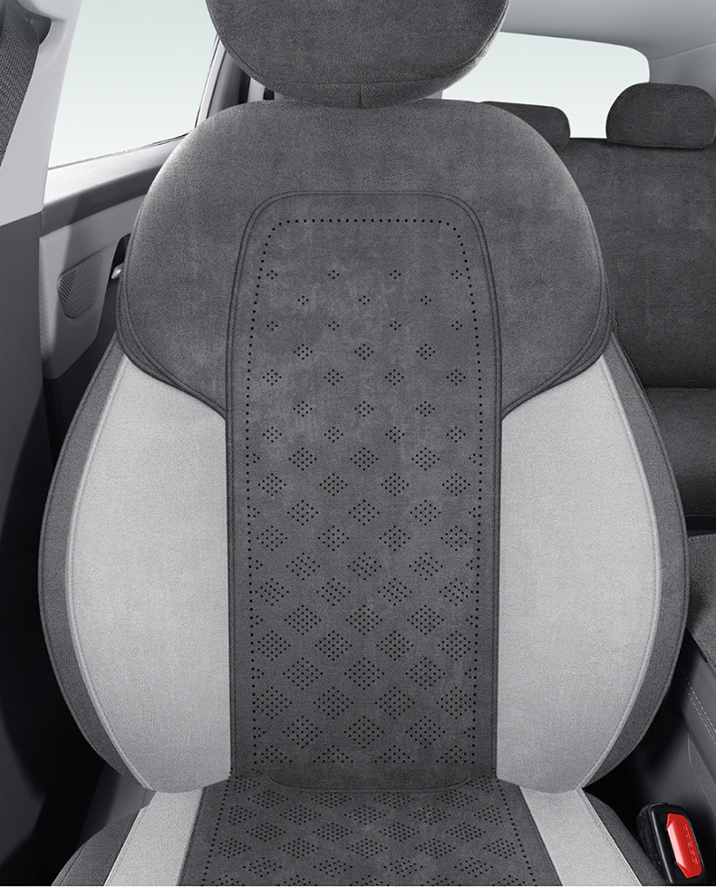 New Model of Special Car Seat Cover for Bestune Yueyi 03, Featuring Breathable Suede Saddle Pad and Leather Seat Cushion