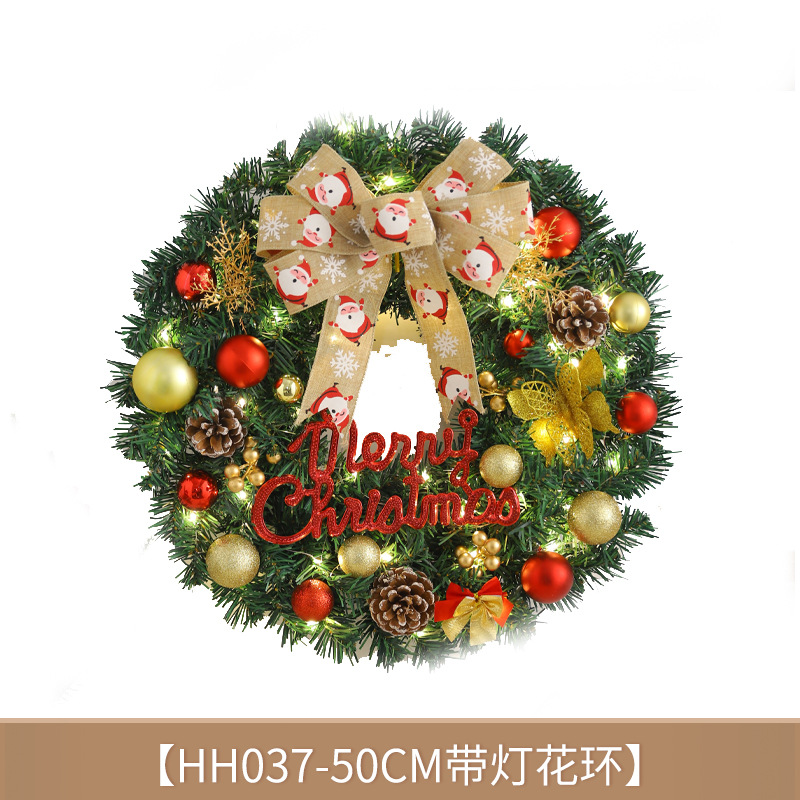 Navidad guirnalda Estilo nórdico decoraciones de Navidad hogar pared colgante puerta adornos Navidad bola cinta Garland Ratán