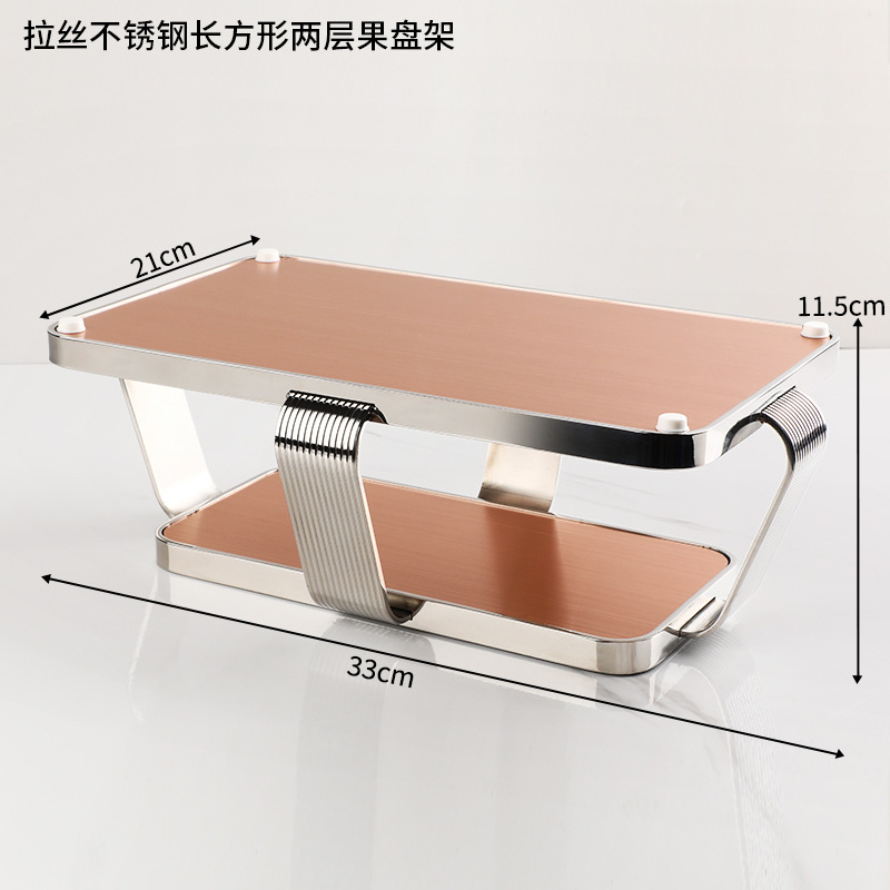 Ktv acero inoxidable cepillado conjunto completo suministros de Decoración de mesa caja de negocios Cenicero plato de fruta Luz de lujo decoración de escritorio traje