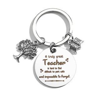 Cross-border Teacher's Day stainless steel keychain teacher thanks for year-end teacher graduation