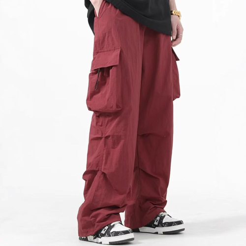 Fall American Retro Multi-Pocket Work Pants Loose Improved Military Pants for Men and Women Unisex Street Fashion Long Pants