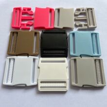 厂家黑白彩色一寸半内径3.8cm塑料薄扁插扣38mm箱包配件