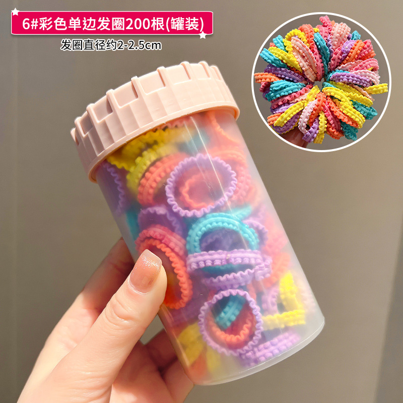 Banda de goma de color caramelo para niños cuerda para el cabello banda para el cabello cuerda para el cabello para bebés no lastima el cabello de aspecto alto lazo Cola de Caballo accesorios para el cabello lazo Anillo para el cabello