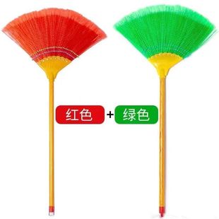 Thickened Corrugated Wire Broom Wooden Handle Broom Corrugated Wire Colorful Broom Family Factory School Corrugated Broom Head