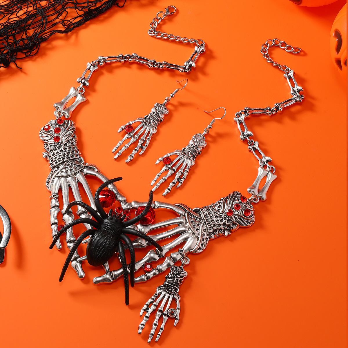 necklace and earrings