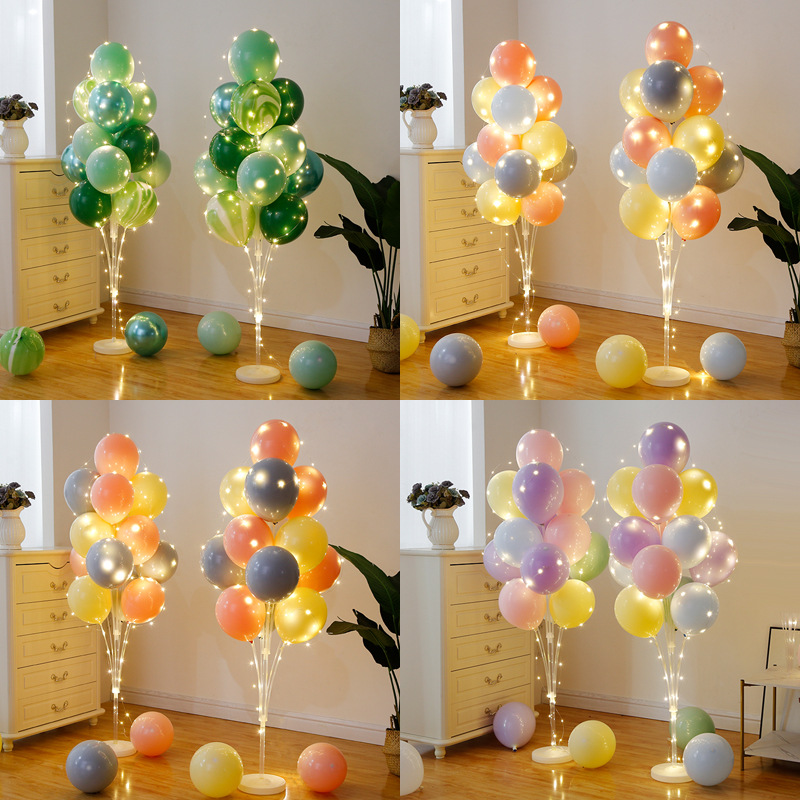 Children's Birthday Balloon Pillars Decorations For Anniversary Celebration Back To School Valentine's Day Walkway Markers Party Supplies_voghion.com
