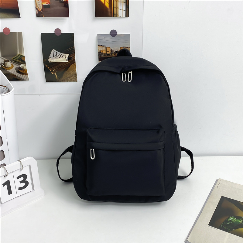 Mochila de gran capacidad casual ins estilo mochila de viaje niñas estilo coreano color sólido simple estudiante de secundaria