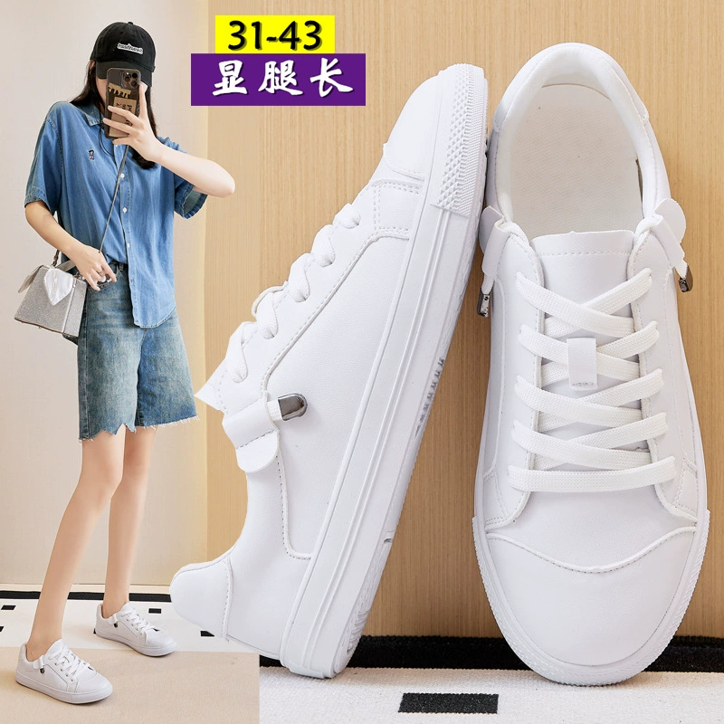 Малый размер женской обуви 313233 новая мягкая подошва плоская подошва спортивная досуговая обувь ins сетка красная кожаная лапша маленькая белая обувь женская осень