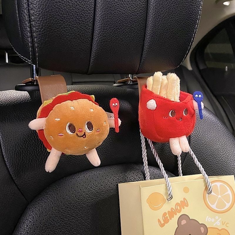 Pequeño gancho para automóviles en la parte posterior del asiento del automóvil encantador decoración interior del automóvil respaldo delantero multifuncional