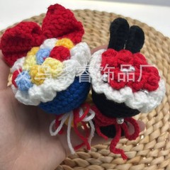 创意在逃公主毛线编织手捧花挂饰仿真钥匙扣礼品包包白雪公主