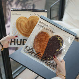 原创蝴蝶酥包装袋千层酥点心吐司年轮可颂巧克力饼干卷边铁丝袋子