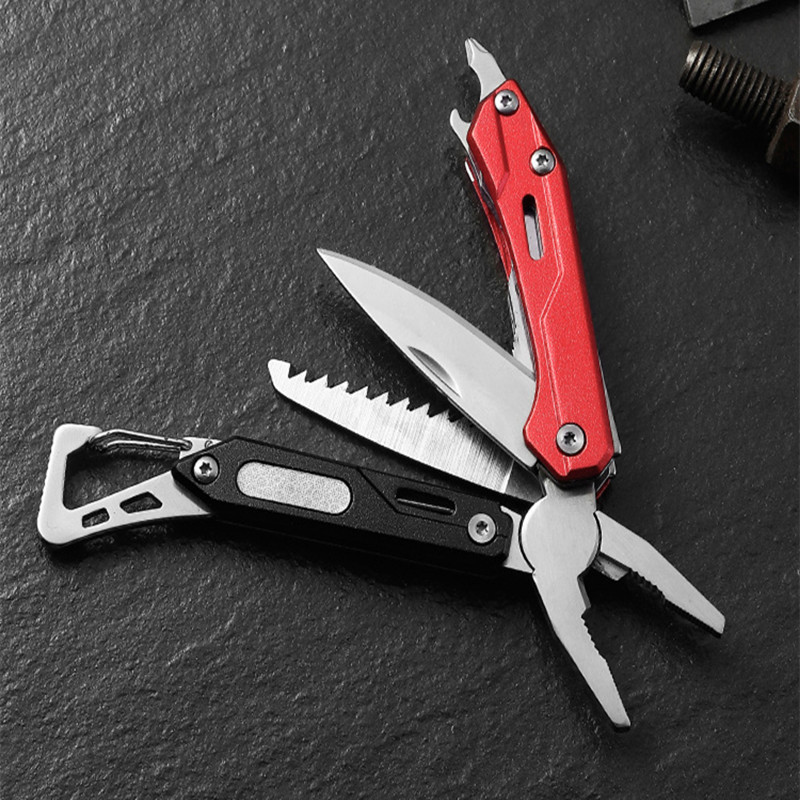 户外野营多功能钳迷你求生带登山扣便携伸缩组合刀钳折叠刀钳礼品
