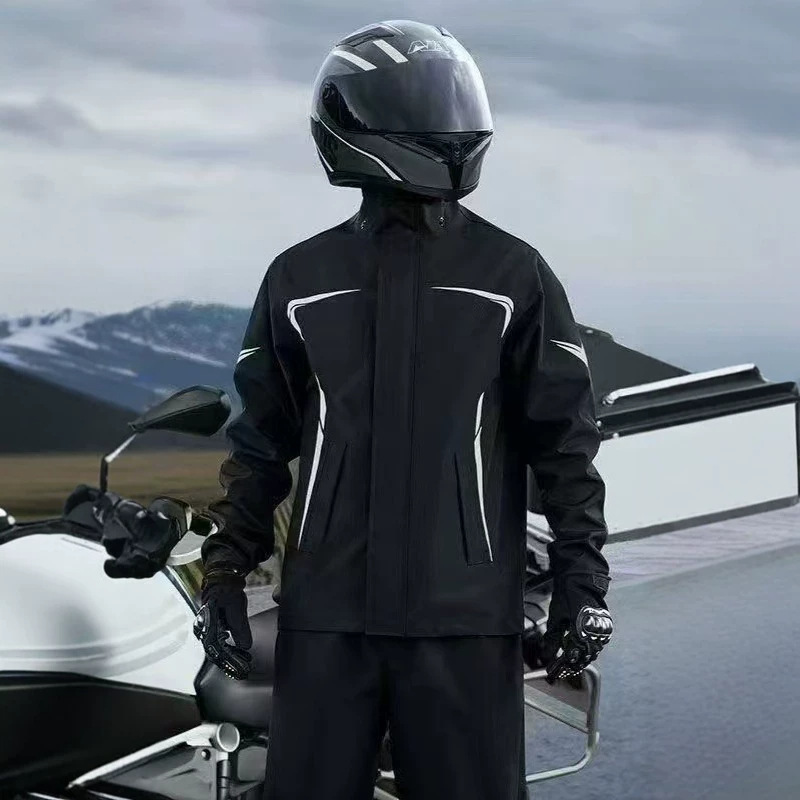 Cycling Raincoat and Rain Pants Set, Separate Pieces, Waterproof for Motorcycle Delivery, Full-Body Storm Protection, Wholesale for Supermarkets and Shopping Malls Cycling Raincoat and Rain Pants Set, Separate Pieces, Waterproof for Motorcycle Delivery, Full-Body Storm Protection, Wholesale for Supermarkets and Shopping Malls