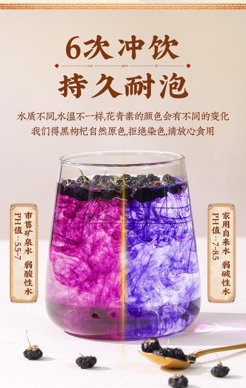 Dried Black Goji Berries Large Grade Qinghai Hei Gou Qi Anthocyanin Rich 250g specifications