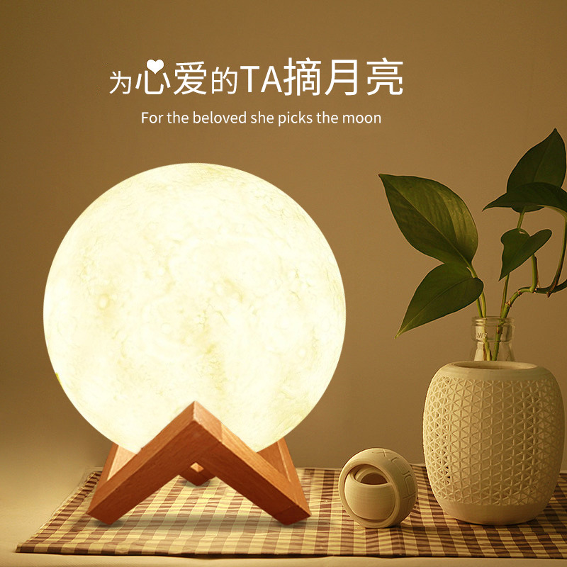 Hand-painted starry sky moon lamp diy event salon planet lamp painted graffiti painted luminous night light ornaments