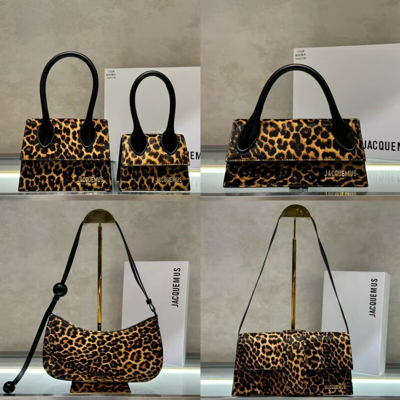 Jacquemus French Niche Design Leopard Underarm Bag Fashionable All-match Single Shoulder Crossbody Portable Light Luxury