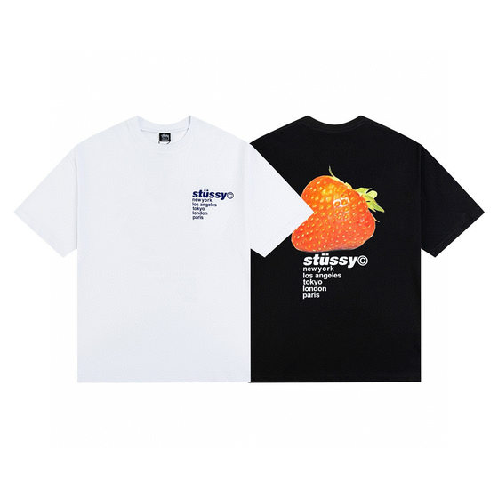 Stussy Stuxi 2025 new men's and women's short sleeve T-shirt summer loose heavy high quality T-shirt a generation of hair