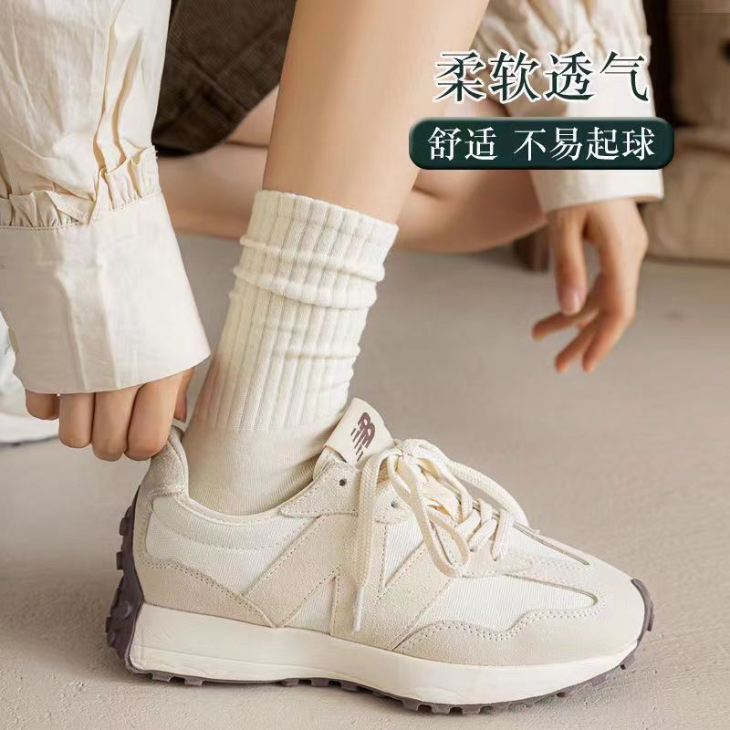 中筒袜子女秋冬袜女士运动防臭抗菌吸汗长筒百搭堆堆袜诸暨袜业|undefined
