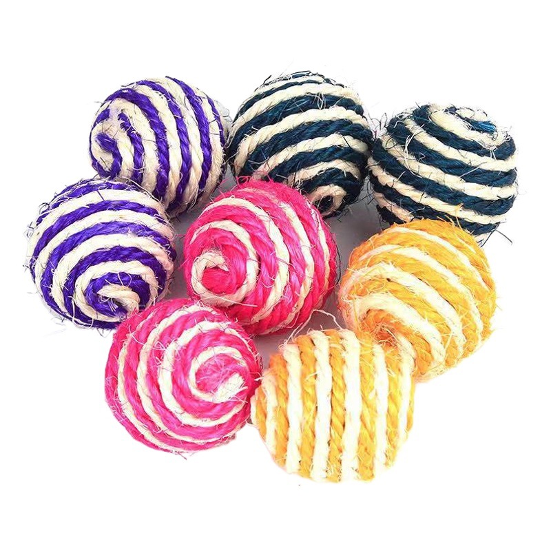 Juguete para Gatos de Bola de Sisal, Juguete de Bola Tejido Resistente a Mordeduras, Alivio del Aburrimiento, Resistente a Mordeduras, Suministros para Mascotas para Rascar