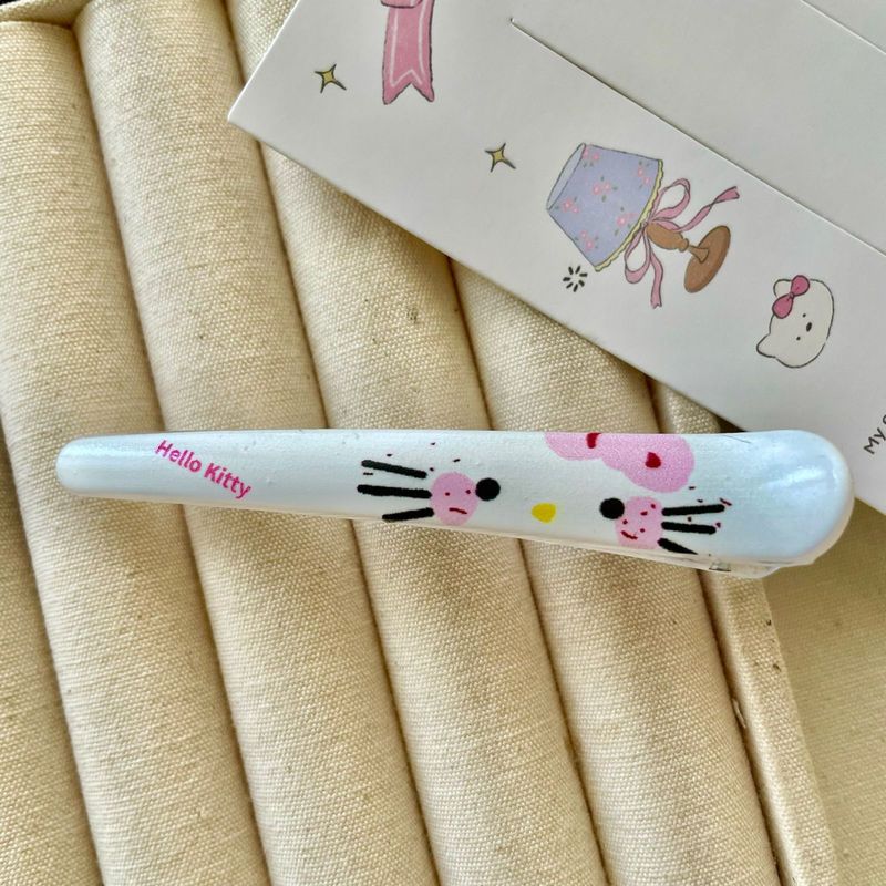 可爱卡通小猫咪发夹女侧边刘海鸭嘴无痕发夹头饰化妆卡通一字发卡|undefined
