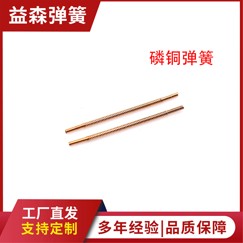 益森厂家直供 高精密微型弹簧加工 0.08mm线径铍铜/磷青铜弹簧