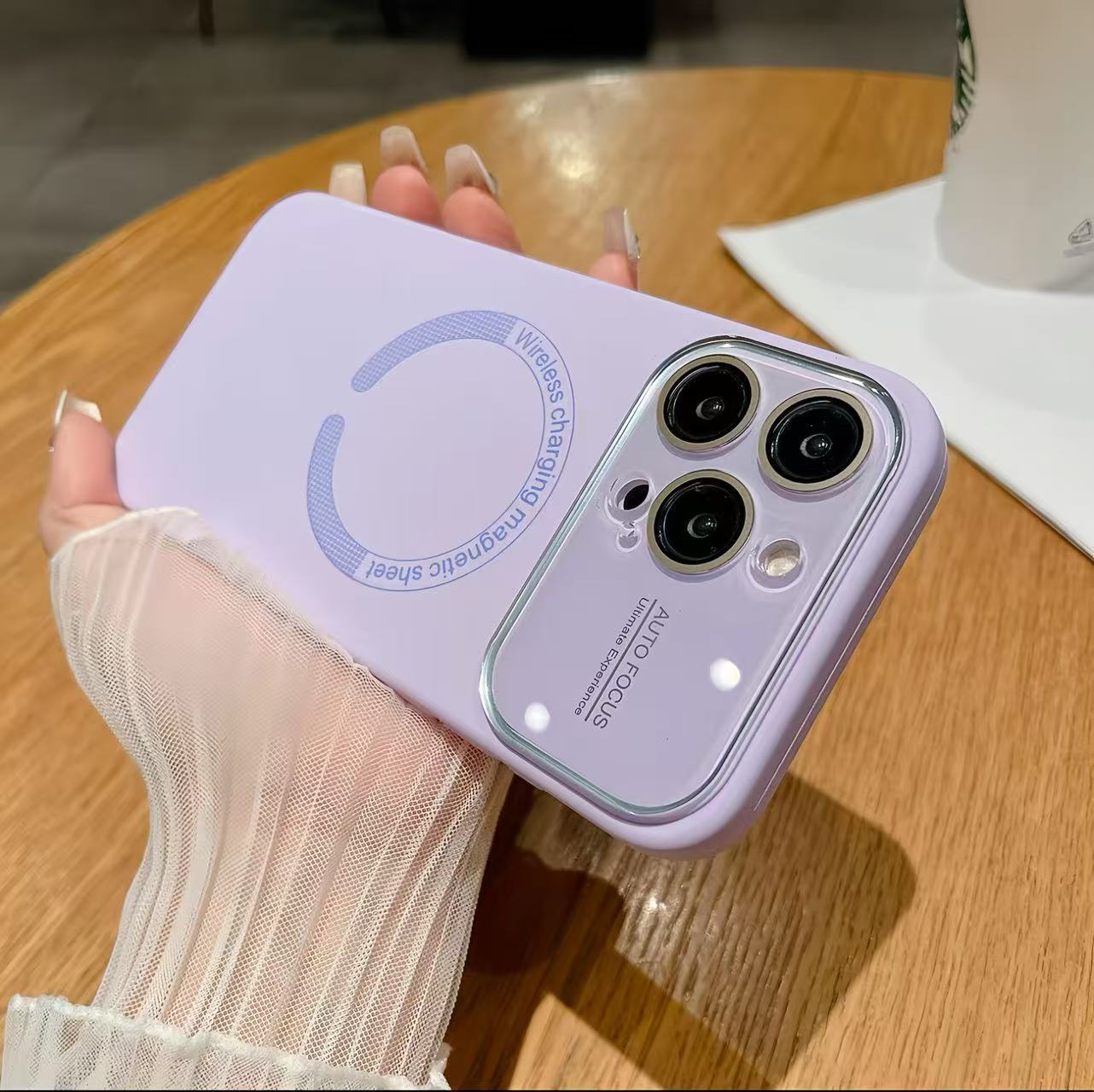 Ventana grande magnética de color sólido simple para iPhone16ProMax funda para teléfono móvil 15 Apple 14 pareja 13 nuevo