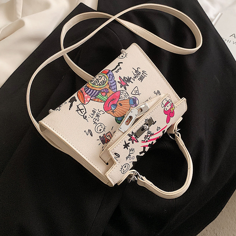 Summer All-match 2021 New Fashion Fashion Crossbody Bag Portable Kelly Bag Small Square Bag High-grade Texture Women's Bag