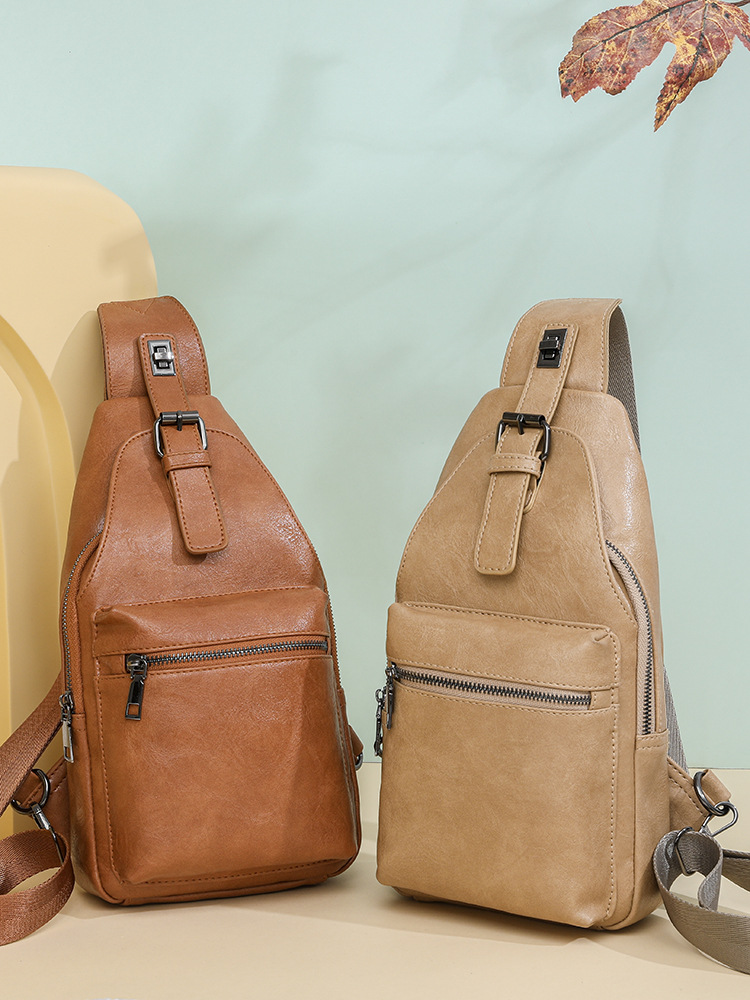 PU bag chest bag crossbody women's bag women's shoulder bag men's waist bag_voghion.com